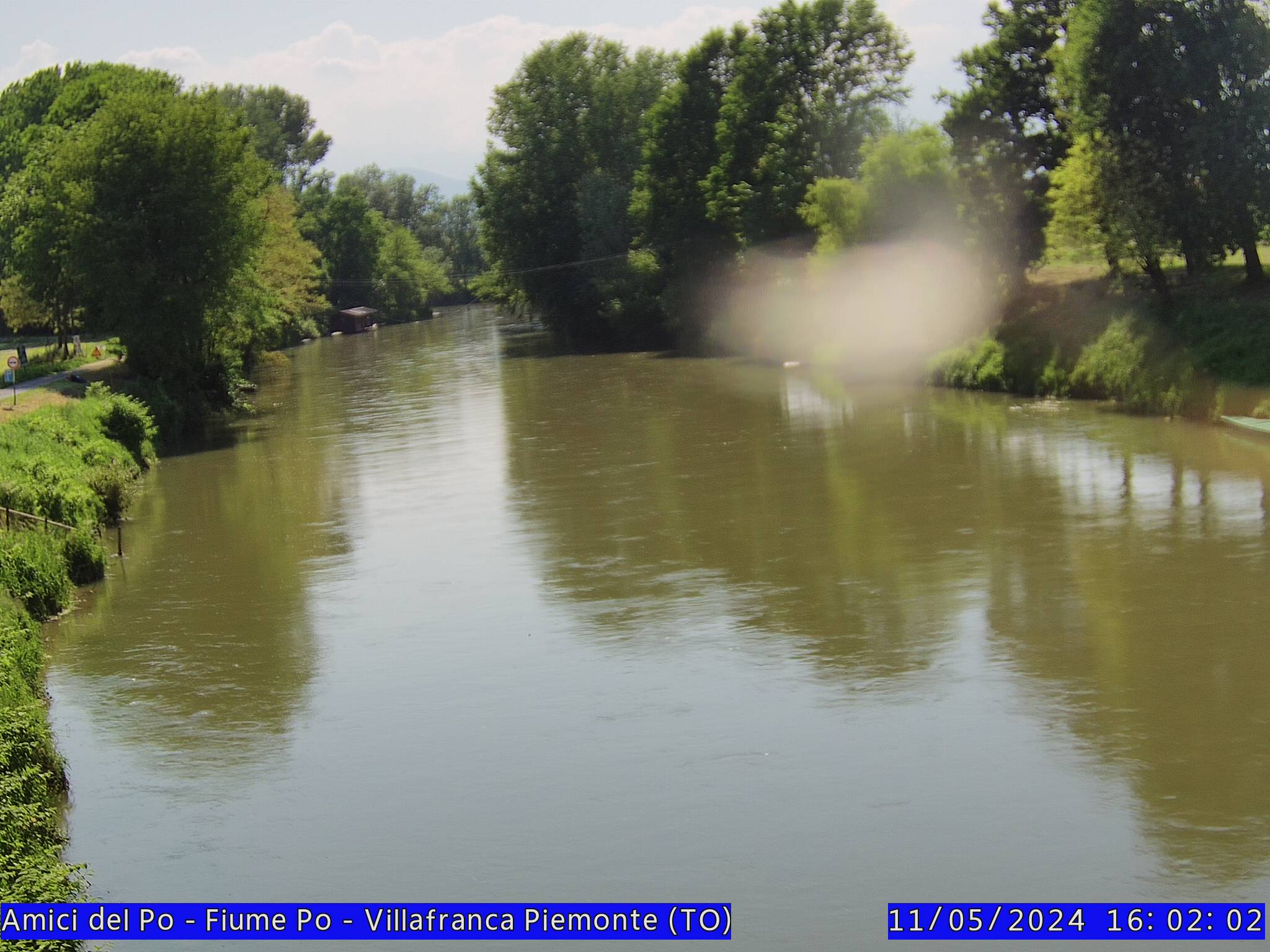 webcam Ponte Fiume PO - Villafranca Piemonte (TO)